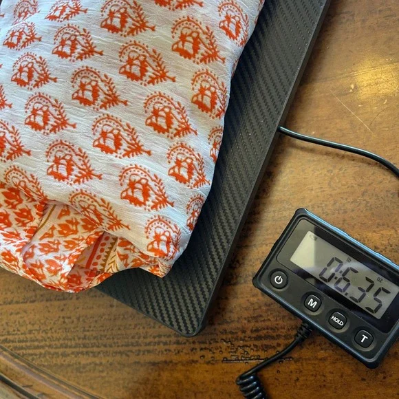 Rose + Olive Womens Orange White Paisley Pintuck Boho Tunic Blouse Top Size 1X - Picture 12 of 13